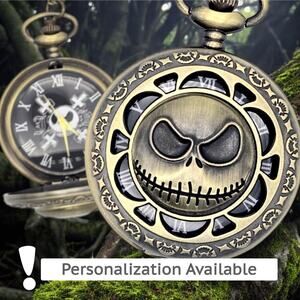 Jack Skellington Pocket Watch - Skeleton Halloween Nightmare Before Christmas
